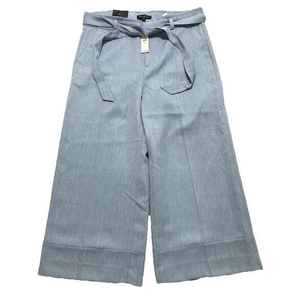 Banana Republic Pants - NEW BANANA REPUBLIC Women’s 14 light blue Blake Wide Leg Cropped Pants